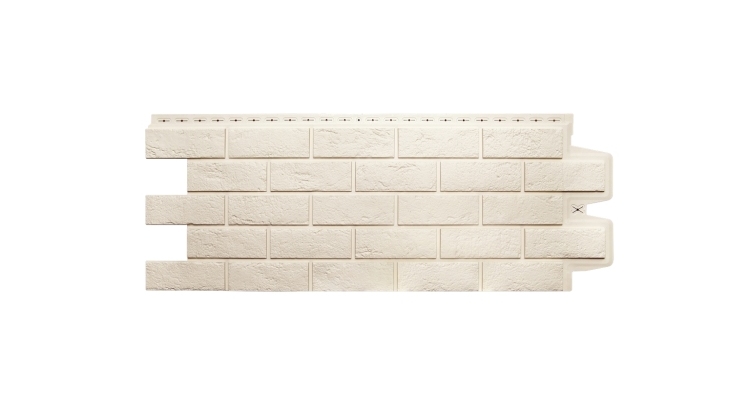 Фасадная панель GL Состаренный кирпич Classic молочный