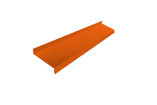 Отлив простой 150 0,45 PE с пленкой RAL 2004 оранжевый (2м)