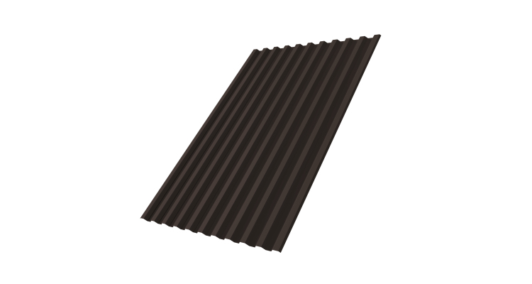 Профнастил С21R 0.45 PE RR 32 темно-коричневый