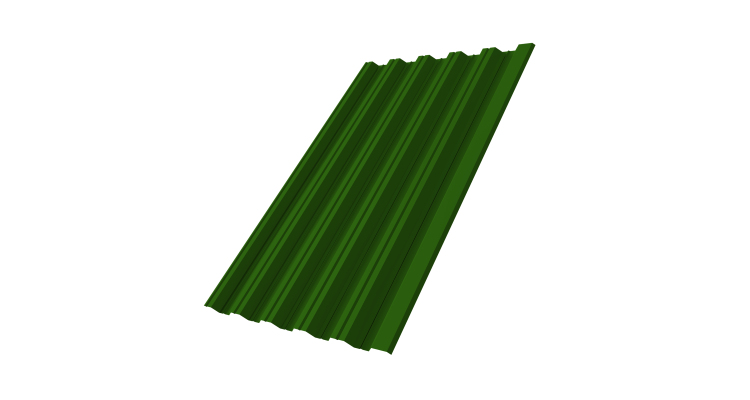 Профнастил НС35 R 0.45 PE RAL 6002 лиственно зеленый