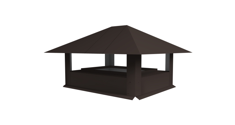 Дымник на трубу 520х390мм 0,45 РЕ с пленкой RR 32 темно-коричневый