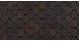 Гибкая черепица Docke Eurasia Шестигранник, Коричневый
