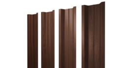 Штакетник П-образный В с прямым резом 0,45 Print Elite Choco Wood TwinColor