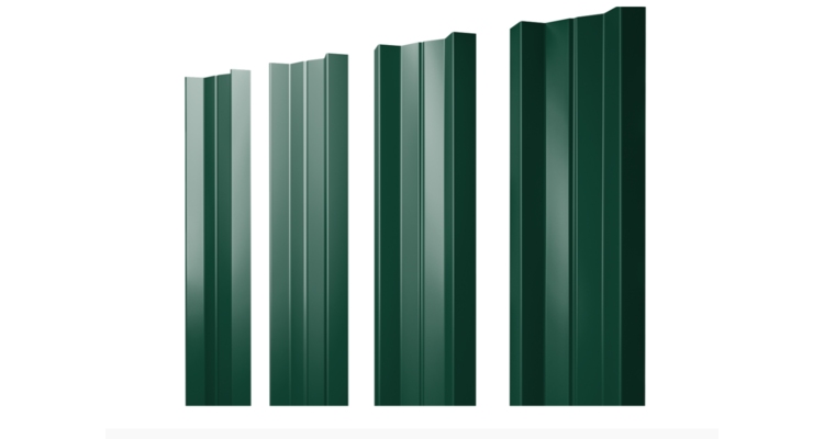 Штакетник М-образный А с прямым резом 0.4 PE-Double RAL 6005 зеленый мох