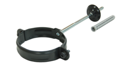 Хомут трубы PU 100 мм RAL 7024 мокрый асфальт