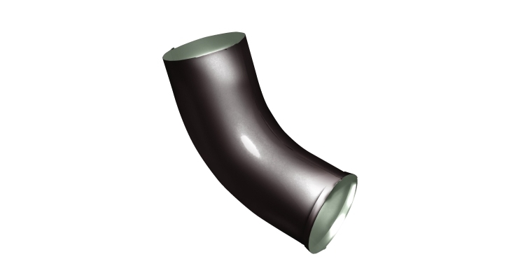 Колено стока GL PE 90 мм RR 32 темно-коричневый