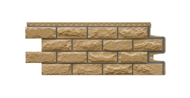 Фасадная панель GL Колотый камень Design песочный со швом RAL 7006