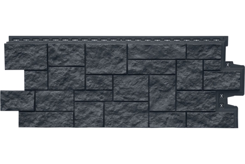 Фасадная панель GL Дикий камень Classic графит