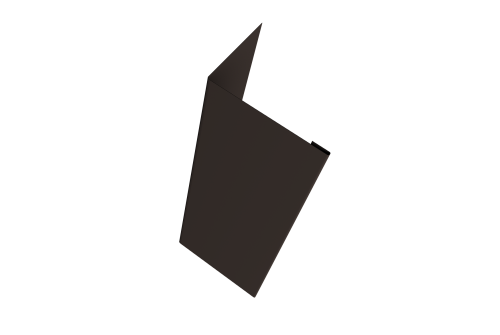 Нащельник для калиток и ворот 25х35 жалюзи Milan, Tokyo, Palermo 0,45 PE-Double RR 32 темно-коричневый (L2,0)