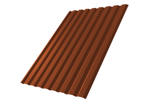 Профнастил С20А 0.5 Satin RAL 3009 оксидно-красный