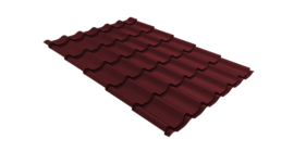 Металлочерепица классик Grand Line 0.45 PE-Double RAL 3005 красное вино