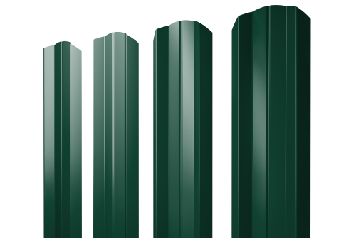 Штакетник М-образный A фигурный 0,5 Satin RAL 6005 зеленый мох