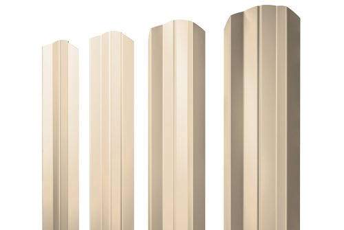 Штакетник М-образный A фигурный 0,45 PE RAL 1015 светлая слоновая кость