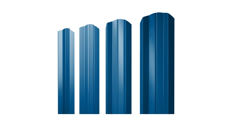 Штакетник М-образный А фигурный 0,45 PE RAL 5005 сигнальный синий