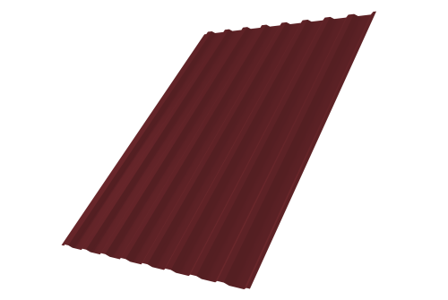 Профнастил С20B 0,5 Satin Matt TX RAL 3005 красное вино