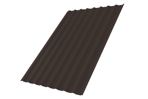 Профнастил С20B 0,5 Velur X RR 32 темно-коричневый