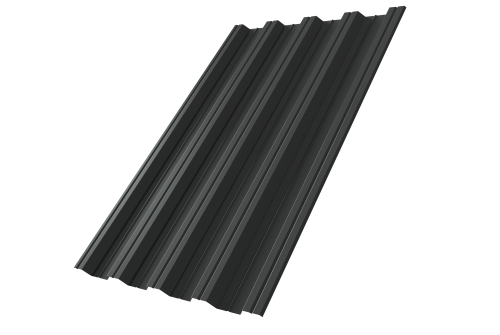 Профнастил НС44 0,5 Satin Matt TX RAL 7016 антрацитово-серый