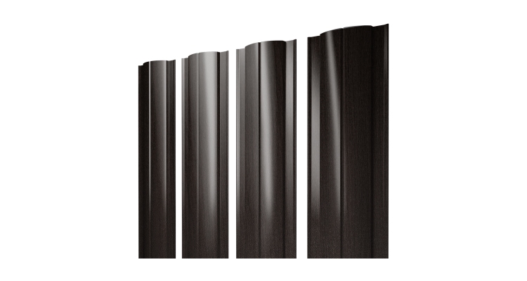 Штакетник Круглый с прямым резом 0,45 Print Elite Coffee Wood Blesk TwinColor