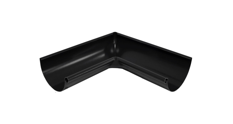 Угол желоба внутренний 90 гр 125 мм Мatt RAL 9005 черный
