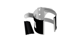 Хомут трубы металлический на дерево GL ПВХ черный (RAL 9005)