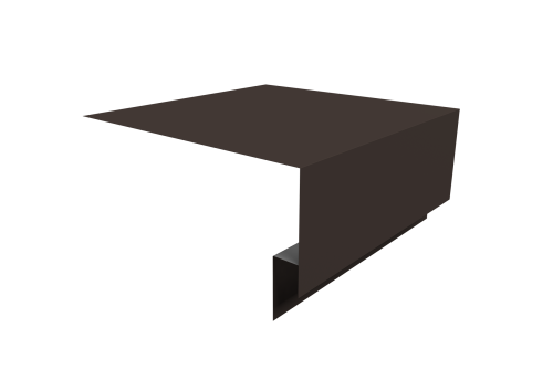 Планка околооконная сложная Блок-хаус new 200х75х27 0,45 PE с пленкой RR 32 темно-коричневый (2м)