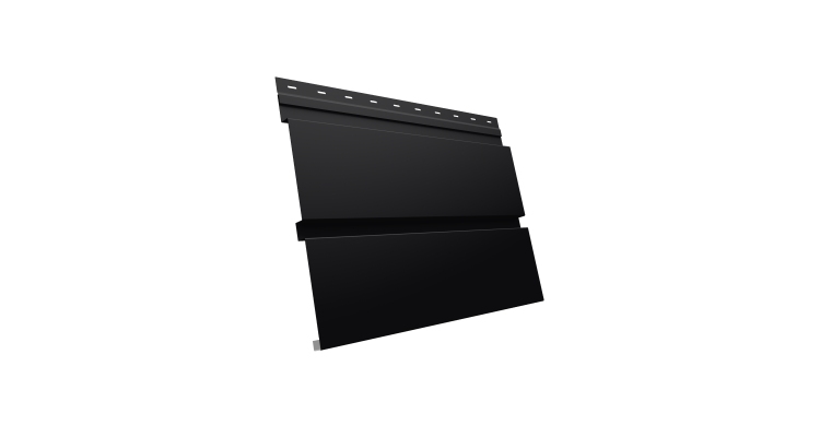 Софит металлический Квадро Брус без перфорации 0,45 Drap с пленкой RAL 9005 черный