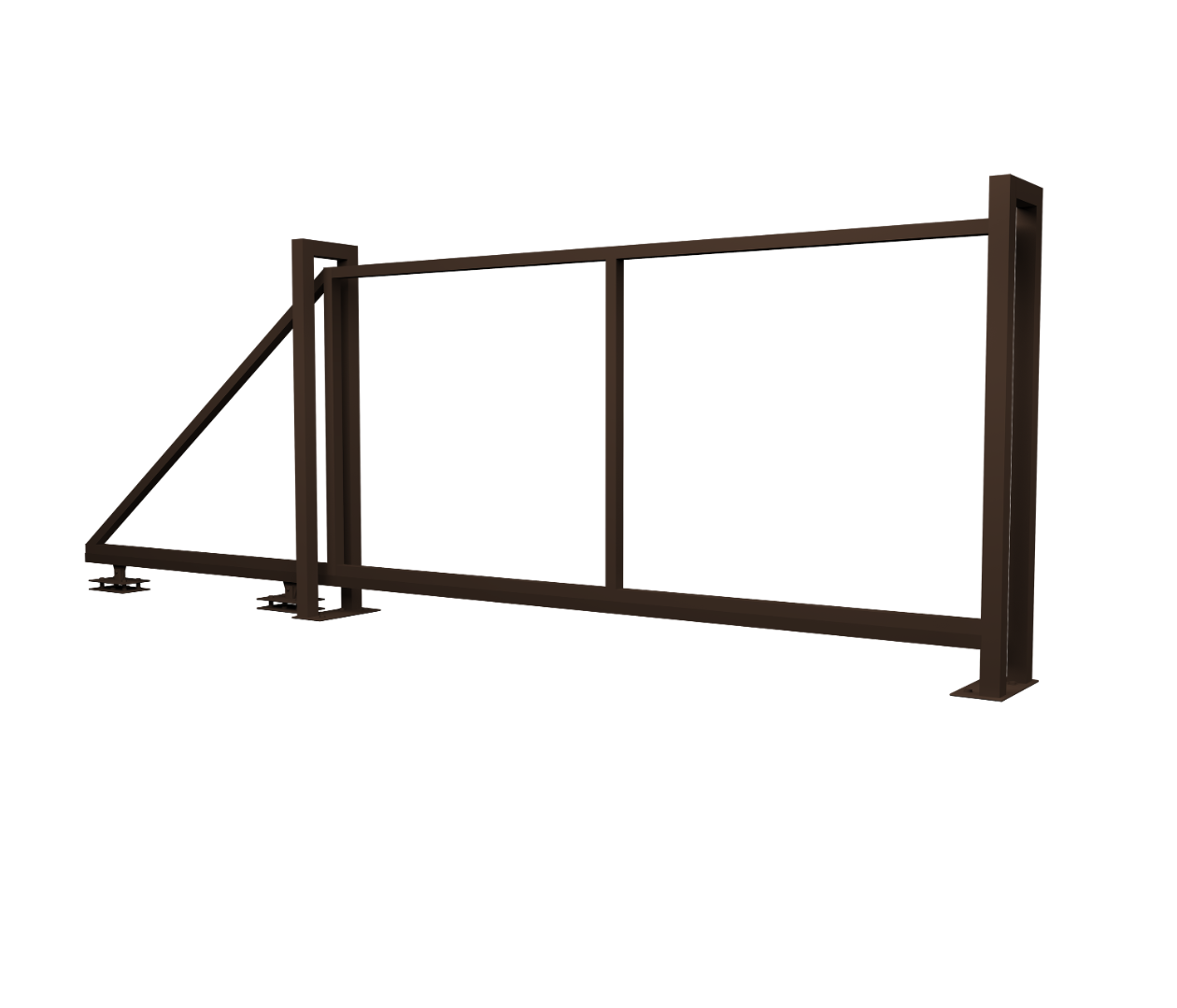 Ворота откатные Жалюзи Texas 2.0х4.5 RAL 8017 без заполнения (ламель 150 мм)