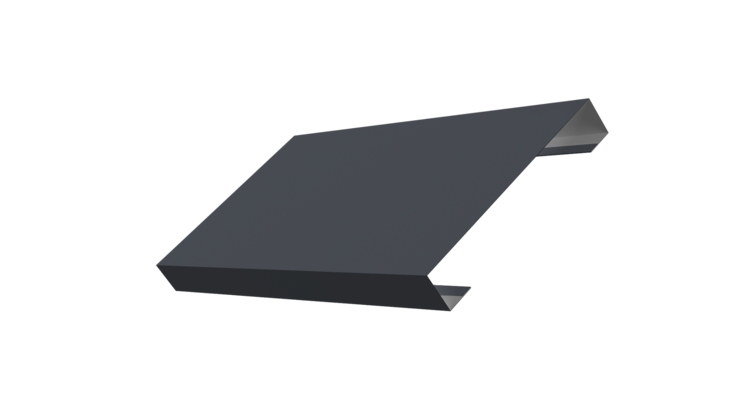 Ламель лицевая 125 забора жалюзи Texas 0.45 Drap TR с пленкой RAL 7024 мокрый асфальт