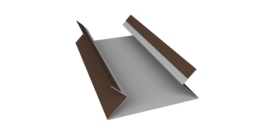 Планка угла внутреннего составная верхняя 0,45 PE с пленкой RAL 8017 шоколад (3м)