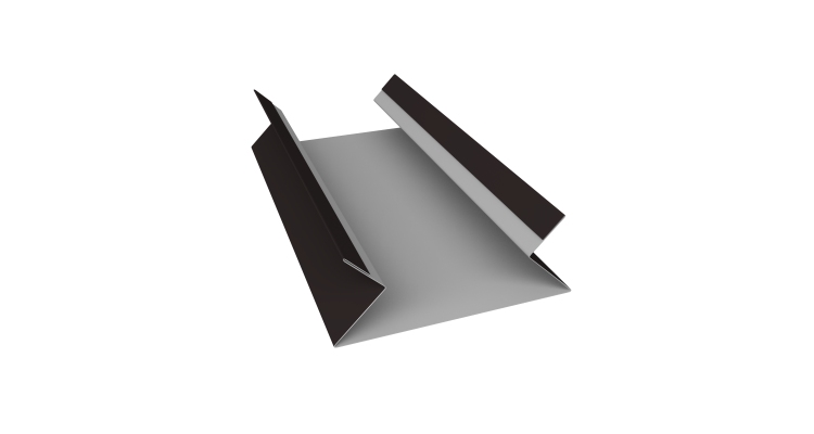 Планка угла внутреннего составная верхняя 0,45 PE с пленкой RAL 9005 черный (3м)