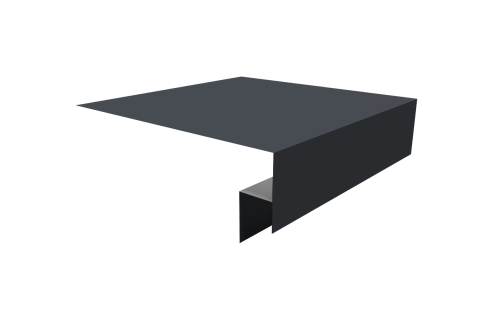 Планка околооконная сложная Экобрус Grand Line 200х50х25 0,5 Satin с пленкой RAL 7024 мокрый асфальт (3м)