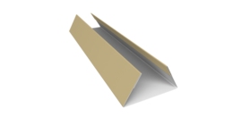 Планка стыковочная составная нижняя 0,45 PE с пленкой RAL 1014 слоновая кость (3м)