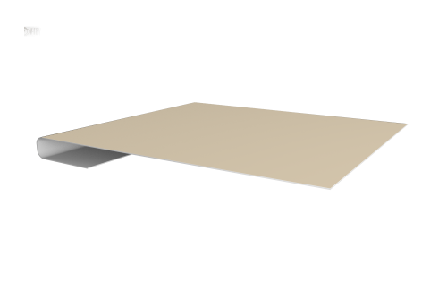 Планка завершающая 0,45 PE с пленкой RAL 1015 светлая слоновая кость (3м)