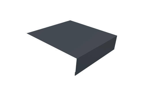 Планка околооконная простая 200х50 0,45 Drap TwinColor RAL 7024 мокрый асфальт (2м)