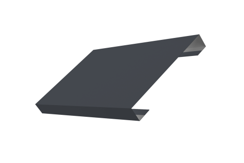 Ламель лицевая 150 забора жалюзи Texas стартовая/финишная для калиток и ворот 0.5 Drap TX RAL 7024 мокрый асфальт