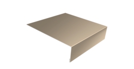 Планка лобовая/околооконная простая 190х50 0,45 Drap TX RAL 1015 светлая слоновая кость (3м)