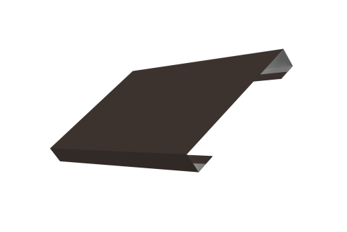 Ламель лицевая 150 забора жалюзи Texas стартовая/финишная для калиток и ворот 0,45 Drap-double TX RR 32 темно-коричневый