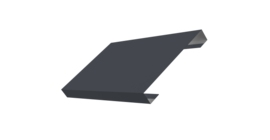 Ламель лицевая 150 забора жалюзи Texas стартовая/финишная для калиток и ворот 0,5 Atlas X с пленкой RAL 7024 мокрый асфальт