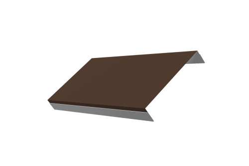 Ламель обратная 150 забора жалюзи Texas стартовая/финишная для калиток и ворот 0,45 PE с пленкой RAL 8017 шоколад