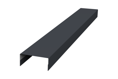 Крышка 30х20 жалюзи Texas 0,7 PE RAL 7024 мокрый асфальт (2м)