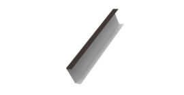 Декоративная накладка на столб универсальная 60х60 для забора жалюзи 0,45 Drap RR 32 темно-коричневый (2,5м)