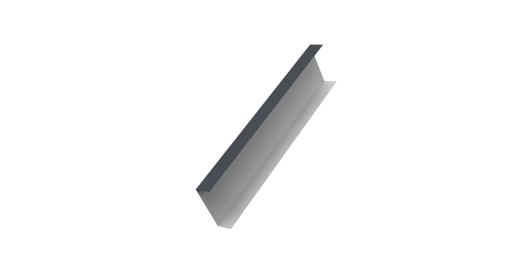 Декоративная накладка на столб универсальная 62х55 для забора жалюзи 0,45 PE RAL 7024 мокрый асфальт (2м)