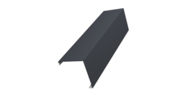 Декоративная накладка на столб универсальная угловая 62х55 для забора жалюзи 0,5 PurLite Matt RAL 7024 мокрый асфальт (2,5м)