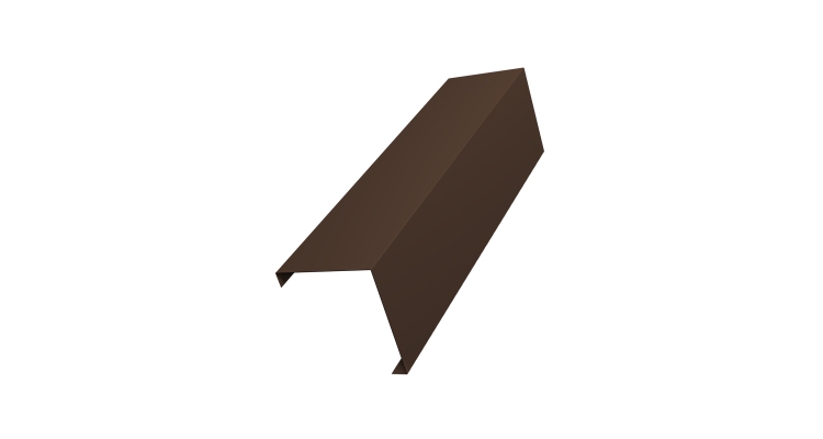 Декоративная накладка на столб универсальная угловая 80х80 для забора жалюзи 0,5 Velur X RAL 8017 шоколад (2м)