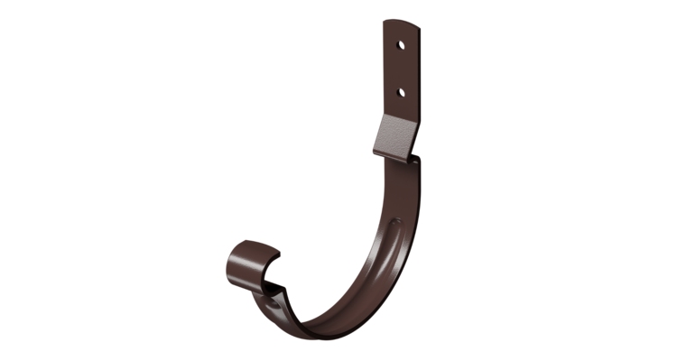 Карнизный крюк для желоба короткий Stal Premium, шоколад