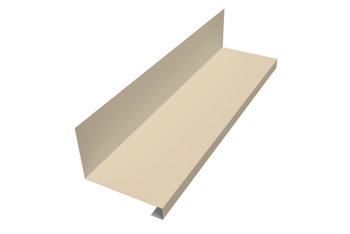 Планка примыкание нижнее к трубе фальц 0,45 PE с пленкой RAL 1015 светлая слоновая кость (2м)