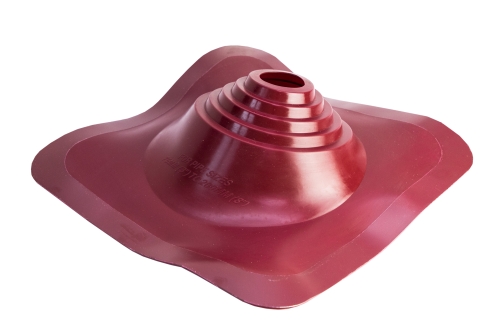 Проходной элемент MF CN угловой №110 (75-200мм) +240 силиконовый (металлический окрашенный фланец) красный