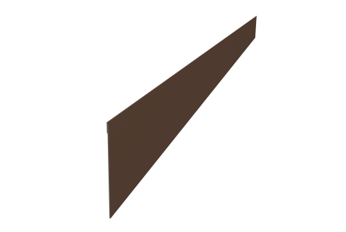 Ламель забора жалюзи Palermo стартовая/финишная для калиток и ворот 0,5 Satin Matt RAL 8017 шоколад