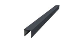 Планка вертикальная лицевая для забора жалюзи Palermo 0,45 Drap RAL 7024 мокрый асфальт (2м)