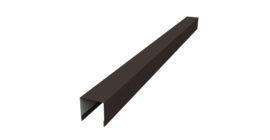 Планка вертикальная лицевая для забора жалюзи Palermo 0,5 PurPro RR 32 темно-коричневый (3м)